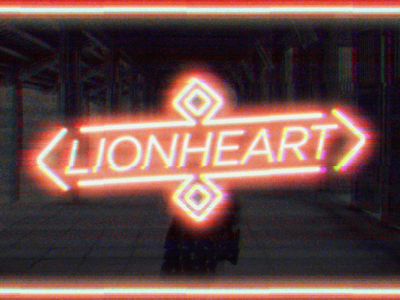 Lionheart brave design determined graphic design lionheart lionhearted neon
