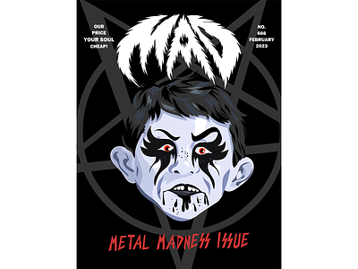 MAD Magazine parody design hand lettering humor illustration magazine metal parody vector