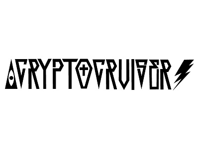 Crypto Cruiser bmx lettering occult vector