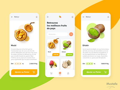 FruitSen - Free shopping app adobe xd app clean design illustration iphone x logo minimal ui ux