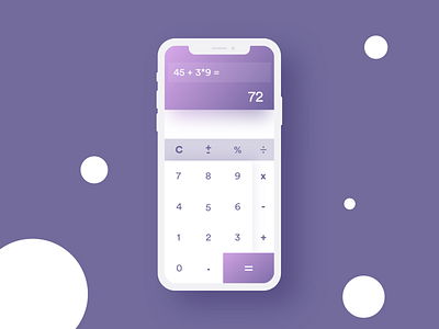 Calculator adobexd app app design calculator iphone ui ui design ux vector web web design