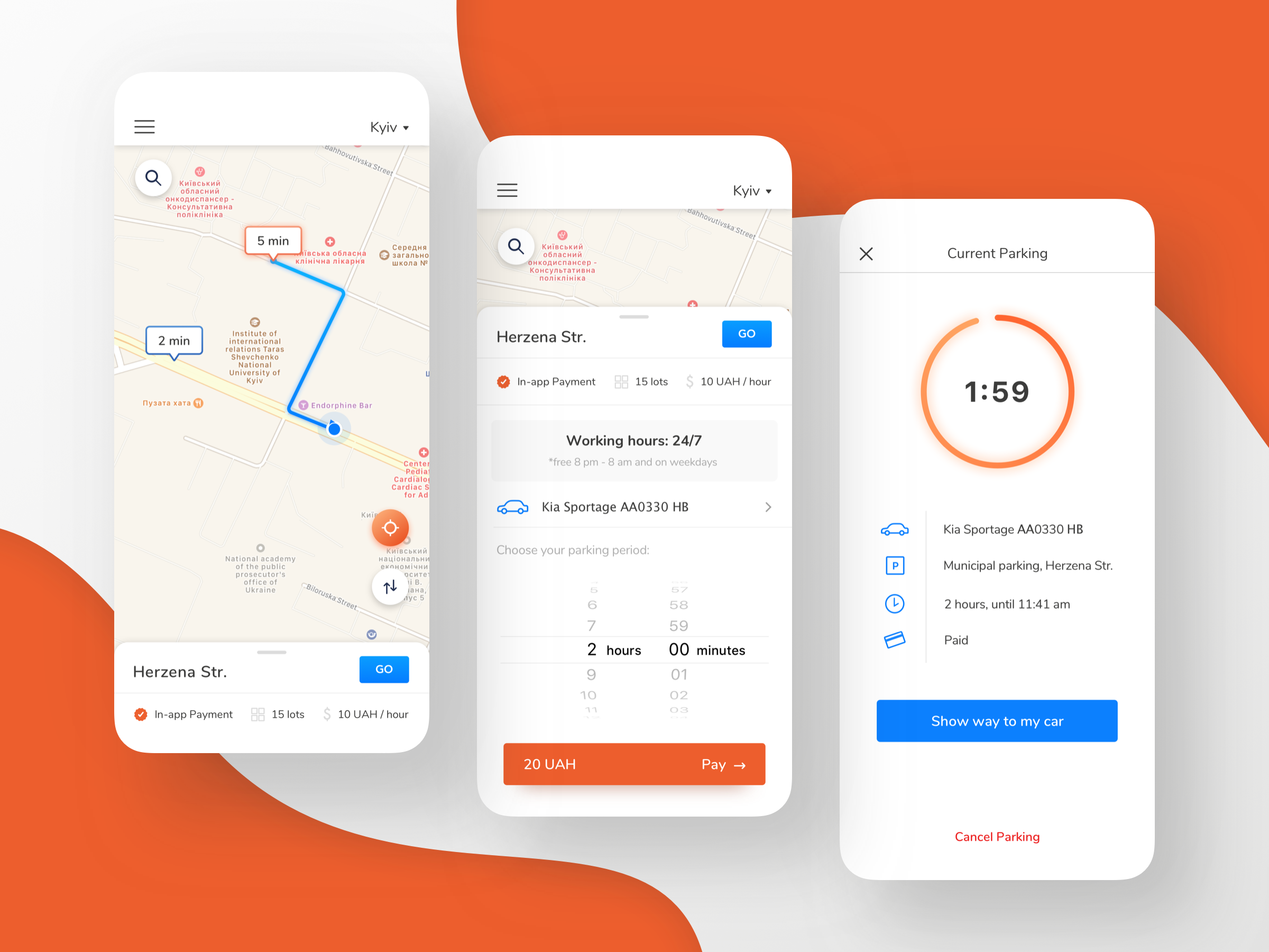 Easy Parking App By Hanna Shylenko On Dribbble   Parking App 