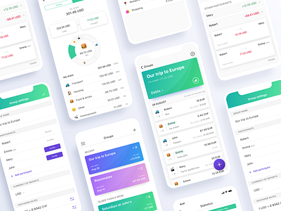 New Colors Collection for Spend Together App app app concept app design app interface app ui application ui budgeting debts management design finance finance app financial app ios app money app share expenses spend together split split bills ui ux