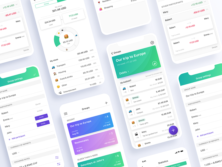 New Colors Collection for Spend Together App by Hanna Shylenko on Dribbble
