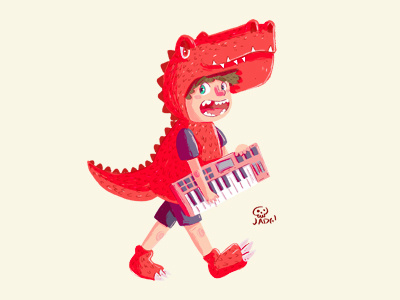 the Devil Dinosaur art boy charactedesign comic design dinosaur doodle illustration kids. editorial naif red sketch