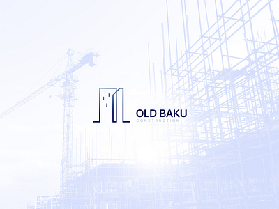"OLD BAKU' construction logo branding and identity logo logobranding branding