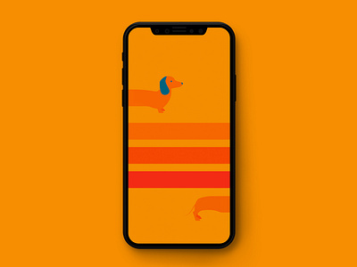 Dachshund Dog Wallpaper android background color dachshund dog download flat freebie galaxy illustration iphone iphone x orange samsung galaxy wallpaper