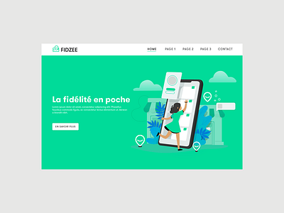 Fidzee home page design graphic design home page homepage illustration interface ui web design webdesign website