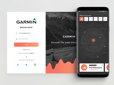 Garmin application design icon logo mobile mobile app ui ux vector