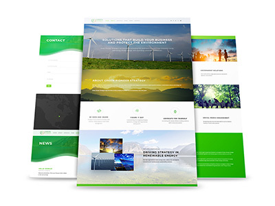 Green Pioneer Strategy website design uxui web design