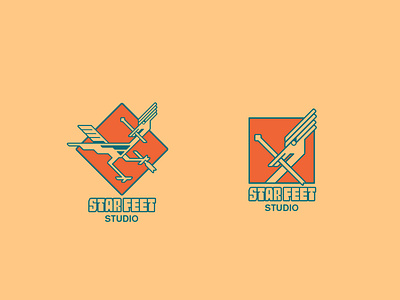 STAR FEET STUDIO logo art branding color design icon illustration logo navajo typography vector