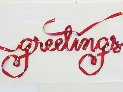 Christmas Card hand lettering lettering