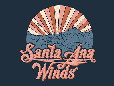 Santa Ana Winds alicemaule california country music illustration art typography design western