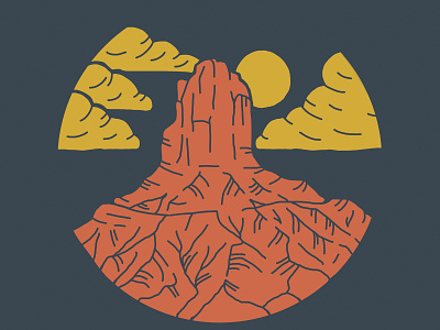 Big Butte alicemaule colorado denver illustration illustration art landscape western