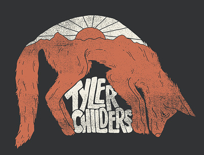 Tyler Childers colorado country country music denver fox illustration illustration art kentucky lettering music art nashville outlaw tyler childers western