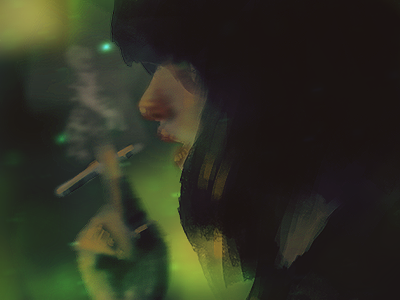 Smoked Out digital painting photoshop portrait