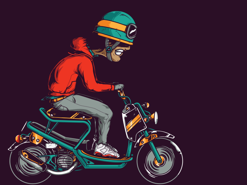 Ruckus Rider bike honda illustration jordan 6 ruckus vector