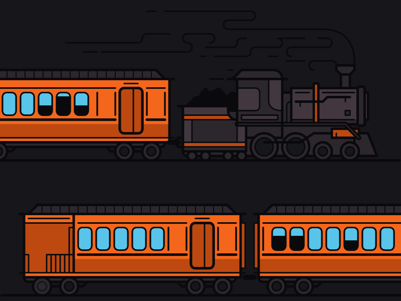 Trains illustration minimal train vector