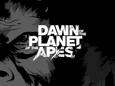 Dawn of the Planet of the Apes logotype movie planet of the apes poster typography
