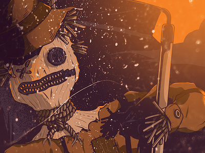 Happy Halloween art digital halloween illustration scare crow vector