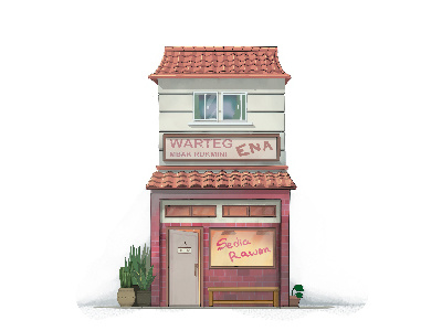 front of a store drawing inspired by mateusz urbanowicz adobe photoshop building digital painting drawing indonesia storefront