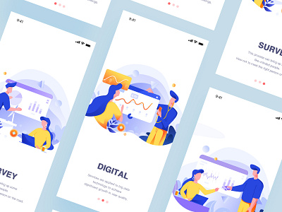 Financial guide illustrations interface