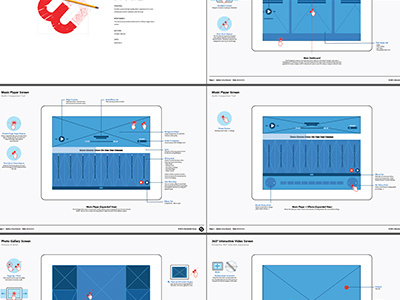 Wireframe Process blue blueprint ipad more blue wireframe