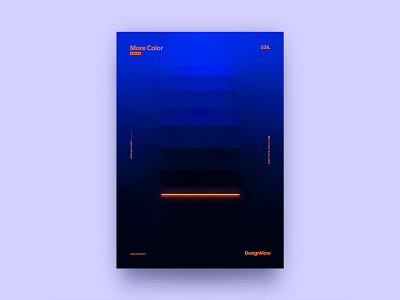 MoreColour 036. blue gradient lines poster poster a day poster art poster design posters scroll