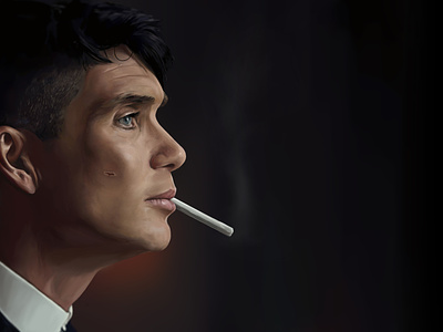 Tommy Shelby Digital Painting character creative digital digital art digital design digital illustration digital painting digitalart peakyblinders photoshop wacom