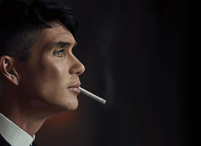 Tommy Shelby Digital Painting character creative digital digital art digital design digital illustration digital painting digitalart peakyblinders photoshop wacom