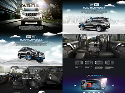 Explorepage 4x4 automotive black car website