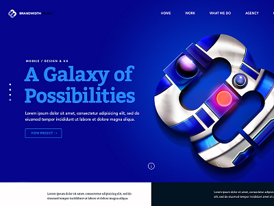 Websiteagain3 blue casestudy homepage r2d2 responsive starwars website