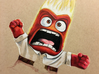 More Anger anger characters colours disney illustration pencil prismacolors tanpaper