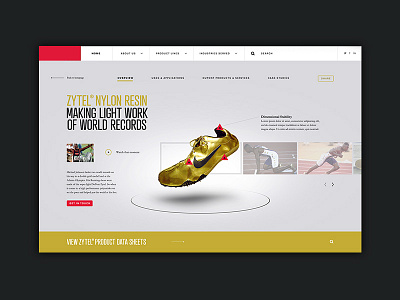Product Website case study concept gold materials product shoe website