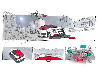VR_testdrive automotive cars concept illustration sketching storyboarding vr