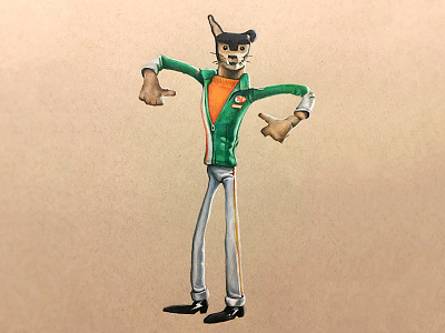 Buddy Thunderstruck Illustration buddy cartoon colours illustration netflix paper pencils prisma sketch thunderstruck toned