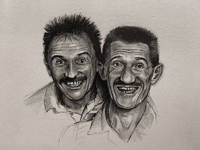 Chucklevision chucklebrothers chucklevision freehand illustration pencils portraits sketch to me to you