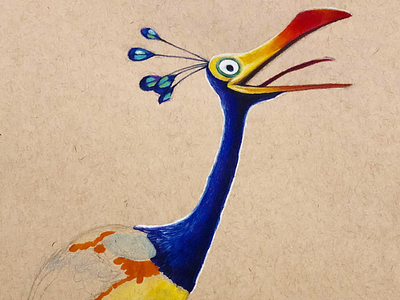 Kevin (work in progress) 3d animation bird colour illustration prismacolor sketch