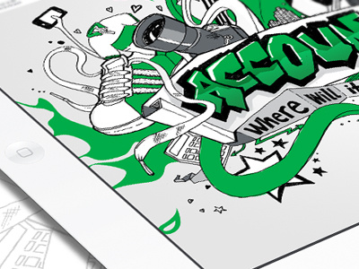 Green - illustration green hand drawn illustration