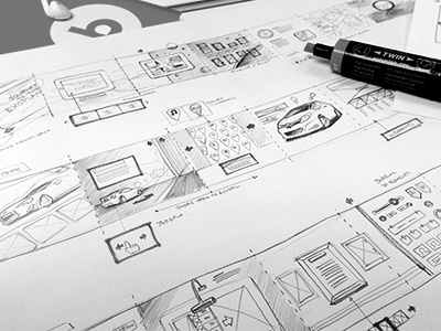 Layout Sketches case studies illustrations pen pencil pencilwork sketches web wireframing