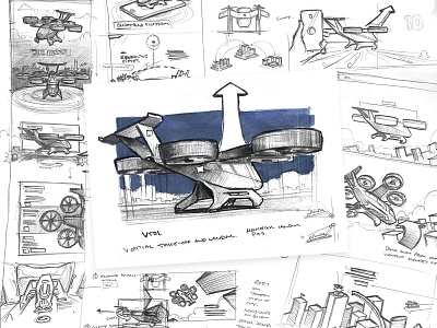 VTOL brainstorming concepts doodles planning sketching sketching machine