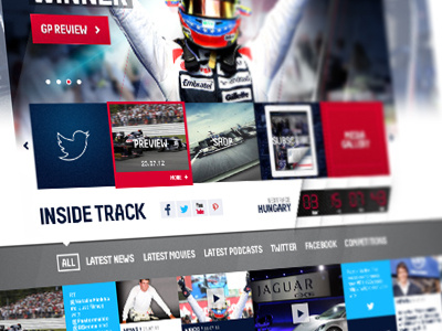 Team Website blue concept f1 gp racing red team website white