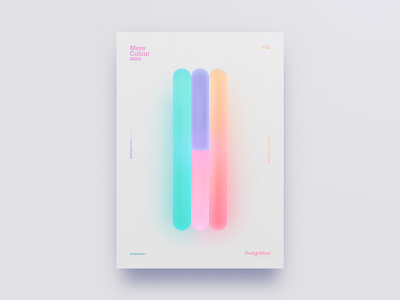 MoreColour 013. abstract colour gradients green orange pastel pink playful poster poster a day poster art poster design purple