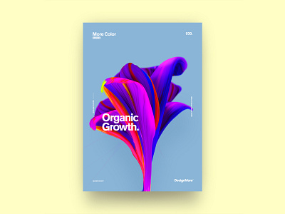 MoreColour 030. blue flower graphic graphic design growth organic plant poster poster a day poster art poster design posters