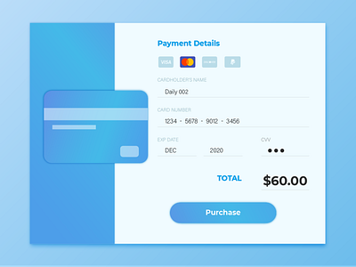 Daily UI #002 Checkout daily ui dailyui dailyuichallenge illustration ui