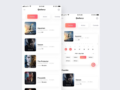 movie ui ux 应用 设计