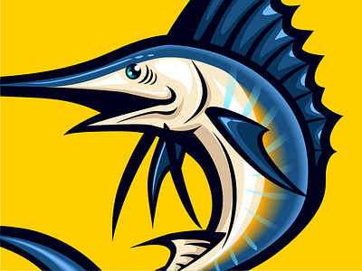 Tamaricciu Restaurant & Bar Logo andymonstart blue bold fish fish logo logo logo design marlin marlin fish marlin fish logo orange sail fish logo sailfish sea superbold