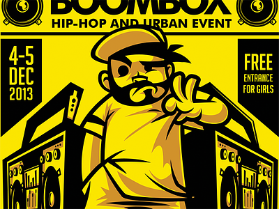 Boombox HipHop Flyer