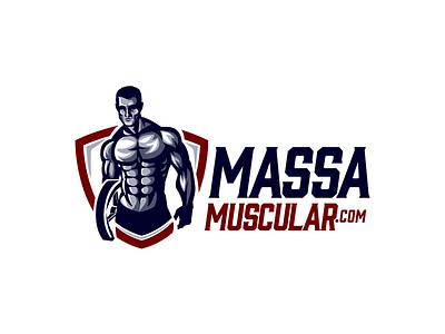 Logo for Massa Muscular gym gym logo logo masculin logo sport sport logo sports sporty logo