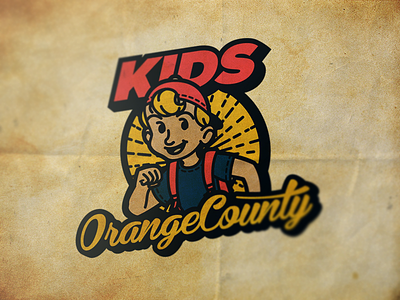Kids Orange County Logo character logo illustrative logo kids kids logo mascot mascot logos matte retro retro logo retro mascot vintage mascot logo
